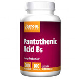 Jarrow Formulas Pantothenic Acid B5, acide pantothénique 500 mg, 100 gélules