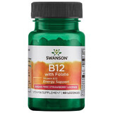 Swanson B-12 avec Folate, vitamine B12 et acide folique, 60 comprimés sublinguaux