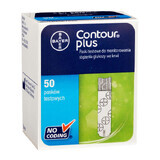 Bandelettes réactives Contour Plus, 50 unités