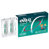 Eva/ Qu Bambini pour enfants, suppositoires effervescents anti-constipation, 6 pièces