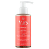 Miya mySUPERskin, huile démaquillante et nettoyante légère, visage, yeux et lèvres, 140 ml