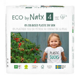 Eco By Naty, Couches jetables bio taille 4, 7-18 kg, 44 pcs