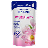 On Line, savon liquide en crème, Magnolia et Lotus, stock, 500 ml