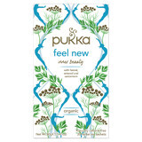 Pukka Feel New Organic, tisane de fruits et d'herbes, anis, fenouil et cardamome, 2 g x 20 sachets