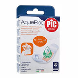 Pic Solution AquaBloc, pansements, antibactérien, imperméable, 19 mm x 72 mm, 20 pièces