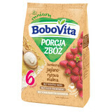 BoboVita Porcja Zbóż bouillie de riz au vinaigre, framboise, sans produits laitiers, sans sucre ajouté, après 6 mois, 170 g