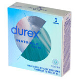 Durex Invisible Close Fit, préservatifs assortis, 3 pièces