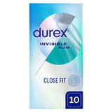 Durex Invisible Close Fit, préservatifs assortis, 10 pièces