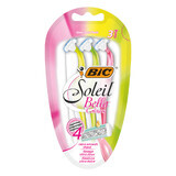 BIC Soleil Bella Colours, rasoir pour femmes, 4 lames, 3 pièces