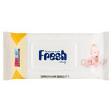 Fresh Baby, lingettes humides, avec clip, 72 pièces