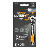 BIC Flex 5 Hybrid, rasoir, manche + 2 recharges