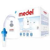 Medel Family Plus, inhalateur à piston pneumatique avec l'irrigateur Jet Rhino pour le nettoyage du nez et des sinus