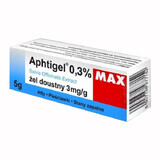 Aphtigel Max 0,3%, gel oral 3 mg/g, aphtes, muguet, inflammation, 5 g