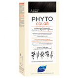 Phyto Color, teinture pour cheveux, 3 châtain foncé, 50 ml