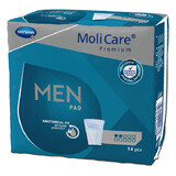 MoliCare Premium Men Pad, coussinets absorbants anatomiques, 2 gouttes, 14 pièces