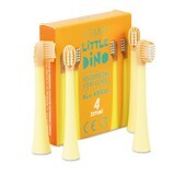 Vitammy Little Dino, embouts de brosse à dents sonique pour enfants, jaune, à partir de 3 ans, 4 pièces