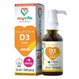 MyVita Natural D3 Forte, vitamine D 4000 UI, gouttes 50 ml