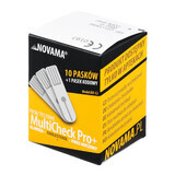 Novama MultiCheck Pro+, bandelettes de test de cholestérol sanguin, 10 unités