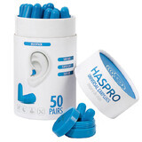 Haspro Tube, bouchons d'oreille, bleu, 100 pièces