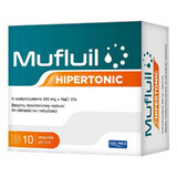 Mufluil Hipertonic, solution hypertonique pour gouttes et nébulisation, 5 ml x 10 ampoules