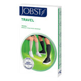 Jobst Travel, chaussettes de compression pour les genoux, 15-20 mmHg, verges fermées, taille 4, noir