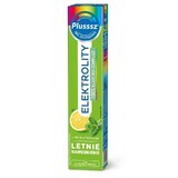 Plusssz Elektrolity + 100% Multivitamine, arôme citron-menthe, 24 comprimés effervescents