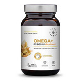 Aura Herbals Omega + Vitamine D3 800 IU pour les enfants, 60 gélules détachables