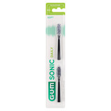 Sunstar Gum, embouts de brosse à dents Sonic Daily, noir, 2 pièces