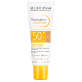 Bioderma Photoderm Aquafluide, fluide ultraléger pour peaux sensibles, teinte foncée, SPF 50+, 40 ml