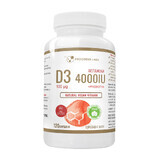 Progress Labs Vitamine D3 4000 UI 100 μg + Prébiotique, 120 gélules