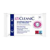 Cleanic, lingettes désinfectantes pour les mains et les surfaces, 15 pièces