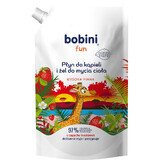 Bobini Fun, bain et gel douche, fraise, bouillon, 500 ml