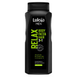 Luxja Men Relax, gel douche relaxant 3 en 1, huile de chanvre, 500 ml