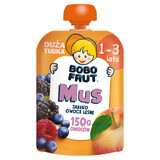 Bobo Frut Mousse de fruits en tube, pomme et fruits des bois, 1-3 ans, 150 g