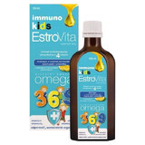 EstroVita Immuno Kids, esters d'acides oméga 3-6-9, arôme citron, 150 ml