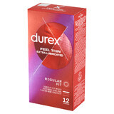 Durex Fetherlite Elite, préservatifs avec plus de lubrifiant, plus fins, 12 pièces