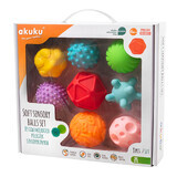 Ackuku, set de balles sensorielles, à partir de 6 mois, 8 pièces