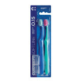 Curasept Soft 015 Duopack, brosse à dents, 2 pièces