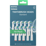 Têtes de brosse à dents Standard Clean, 10 pièces, Nordic Quality