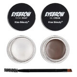 Kit sourcils, Kiss Beauty, gel sourcils, savon fixateur, pinceau d'application, 01