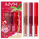 Set de 3 barras de labios, NYX, High Shine Loud Trio Gift Set, 01