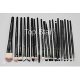 Lot de 20 pinceaux noirs pinceaux de maquillage