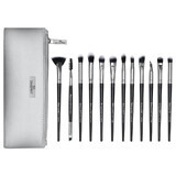 Set de 12 brochas de maquillaje Senso Pro Milano Negro Plata + Bolsa