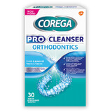 Corega Orthodontics Comprimés effervescents pour le nettoyage des appareils buccaux, 30 comprimés, Gsk
