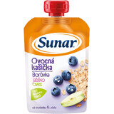 Sunar fruit porridge blueberry, apple, oatmeal 6m+ 120 g