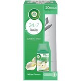 Diffuseur automatique Airwick Freshmatic blanc avec fleurs de freesia blanches 250 ml de recharge