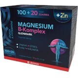 Magnésium B-Complex Glenmark + Zinc 100 + 20 tbl gratuit