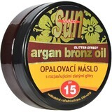 Manteca solar de aceite de argán Vivaco con brillo dorado SPF15, 200 ml