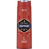 Old Spice Captain Duschgel und Shampoo mit Sandelholz- und Zitrusnoten 400 ml