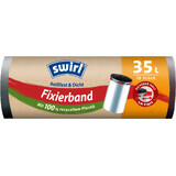 Swirl Borse retrattili con orlo elasticizzato nero 10 x 35 l